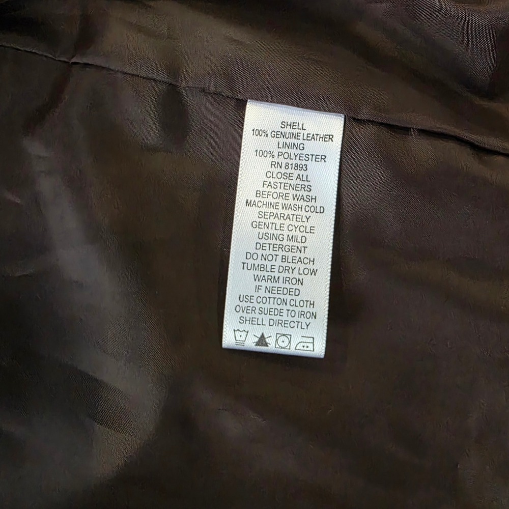 d&co denim & company brown suede pockets button front blazer jacket women XL - Picture 9 of 10